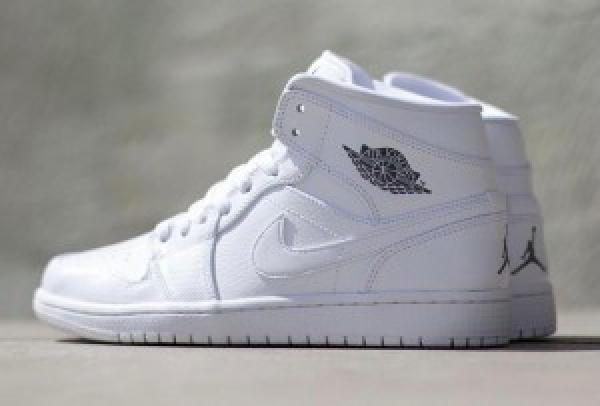Nike Retro air jordan 1 mid white ool grey