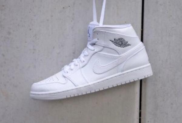 Nike Retro air jordan 1 mid white ool grey