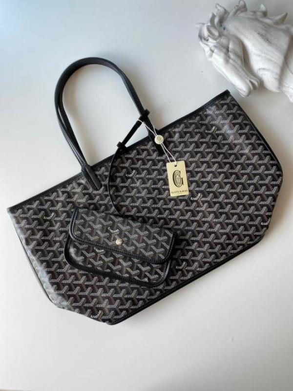 Goyard Saint Louis PM Tote Bag Black With A Detachable Pouch With Dust Cover