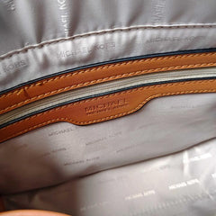 Michael Kors MK Nouveau Hamilton Large Satchel Bag With Dust Bag 1688 Beige Brown