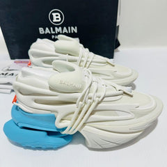 Balmain Unicorn Low Top Premium Sneaker White Blue