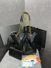 Ysl Saint Laurent Jamie 4.3 Medium Shoulder Bag Black With OG Box Dust Cover & Carry Bag 6094 Black