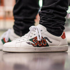 WMN Gucci Ace Embroidered Snake
