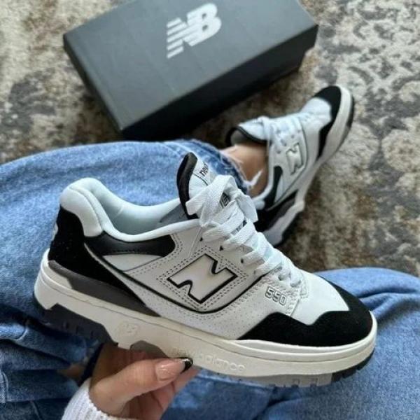 New Balance 550 White Black Rain Cloud
