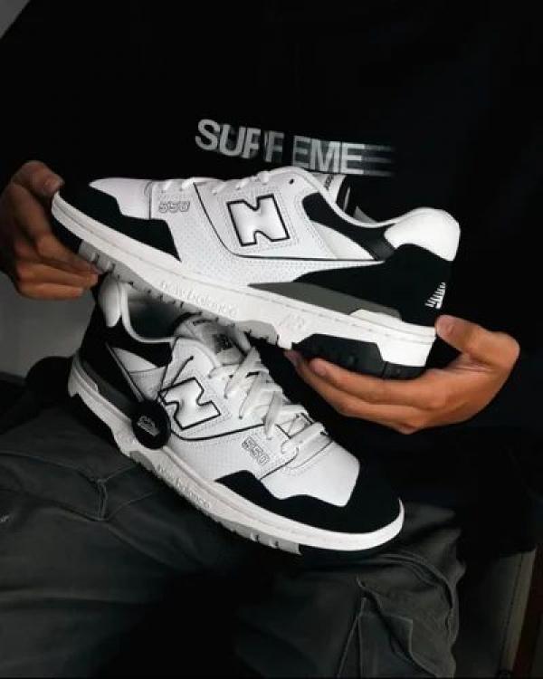 New Balance 550 White Black Rain Cloud