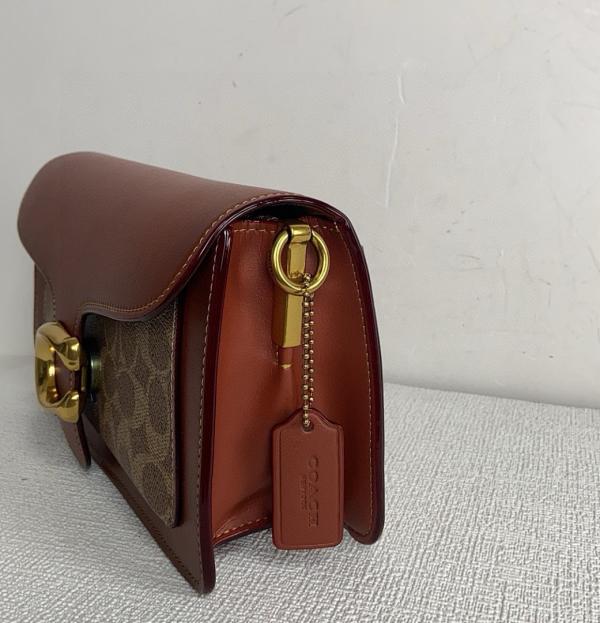 Coach Tabby 26 Apricot With OG Box & Dust Bag Brown With Monogram 8977