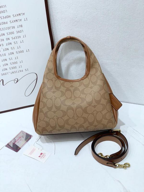 Coach Lana Shoulder Bag Old Flower Brown With OG Box & Dust Cover CM545