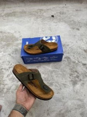 Birkenstock Gizeh olive Suede 1904