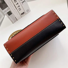 Coach CC Signature Rivet Parker 18 Shoulder Bag Black With OG Box & Dust Cover 28033