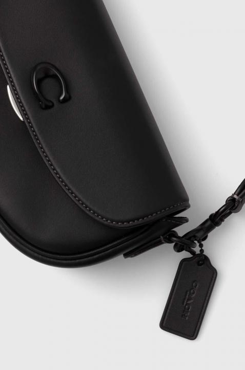 Coach Emmy Saddle Bag 23 Black With OG Box & Dust Bag C205 Black