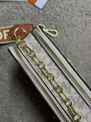 Michael Kors Jet Set Signature Logo Striped Small Camera Crossbody Bag Beige With OG Box Dust Cover & Carry Bag 248 Beige