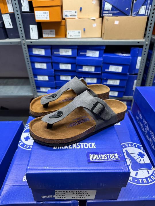 Birkenstock Gizeh grey suede 1904