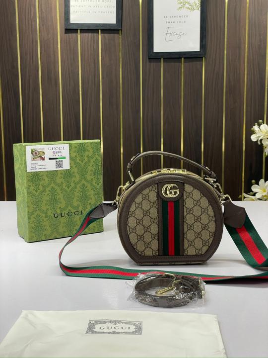 Gucci Ophidia GG Supreme Round Bag With OG Box 602002)