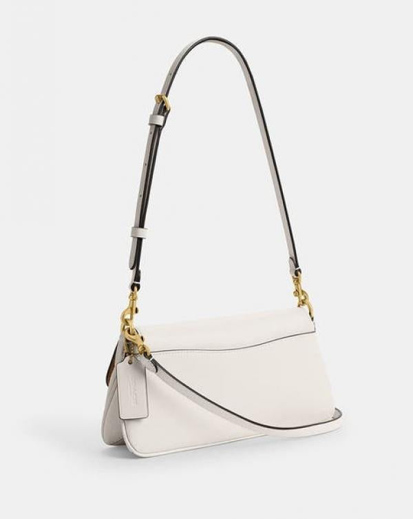 Coach Small Jet Shoulder Bag With OG Box Dust Cover & Carry Bag White C038