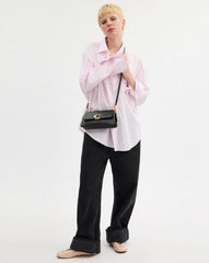 Coach Small Jet Shoulder Bag With OG Box Dust Cover & Carry Bag Black C038