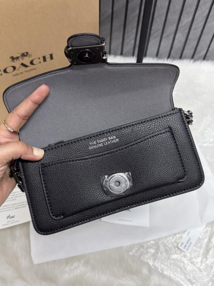 Coach Tabby 20 Black Highend Quality With Original Box Dust Cover With Tabby Printed Inside Flap