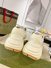 Gucci Rhyton Leather Sneakers with the New York Yankees logo