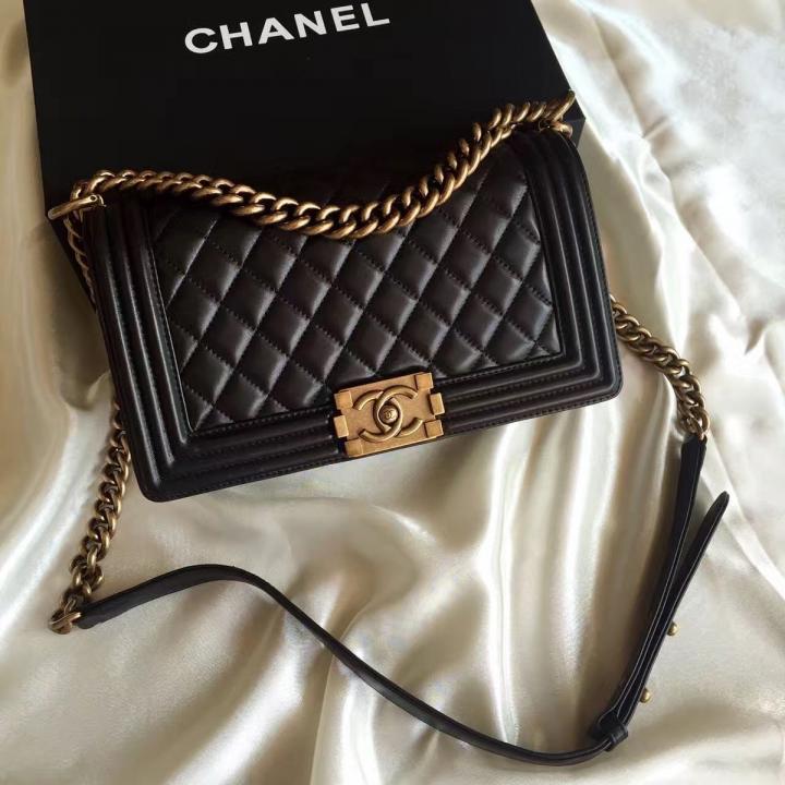 Chanel LeBoy Large Shoulder Bag With Original Box