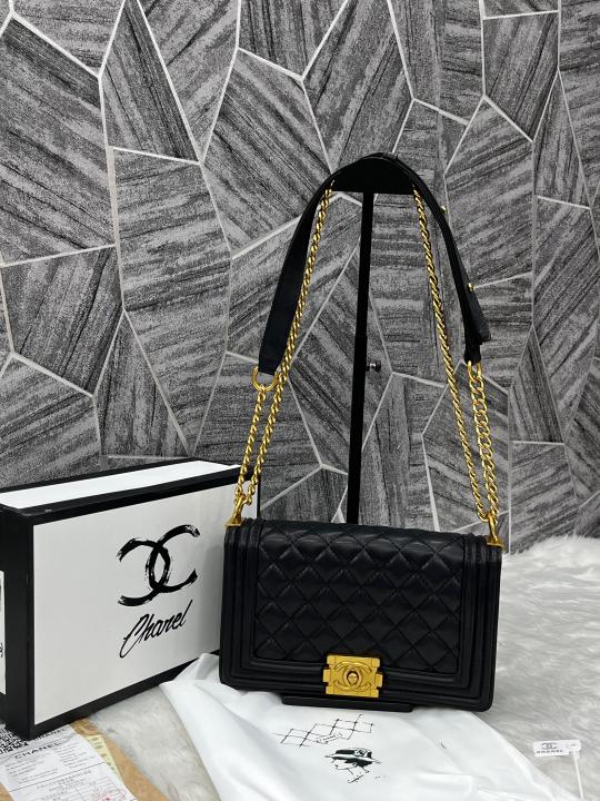 Chanel LeBoy Large Shoulder Bag With Original Box