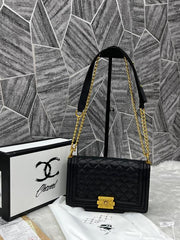Chanel LeBoy Large Shoulder Bag With Original Box