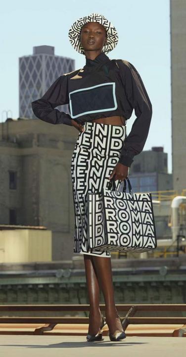Fendi Roma Monogram Sunshine Shopper With Dust Cover