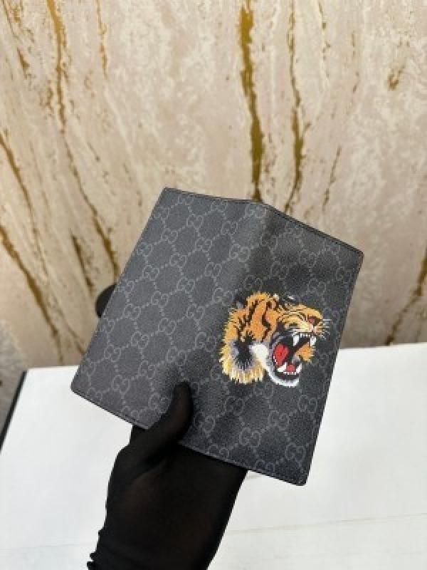 GUCCI TIGER LONG WALLET WITH OG BOX AND DUST BAG AND CARD (BLACK) S09