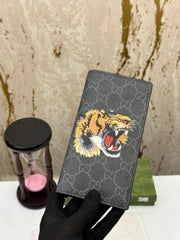 GUCCI TIGER LONG WALLET WITH OG BOX AND DUST BAG AND CARD (BLACK) S09