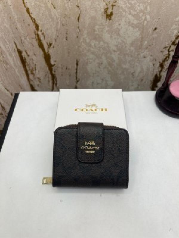COACH PREMIUM WALLET WITH OG BOX AAA 9111 ( COFFEE)