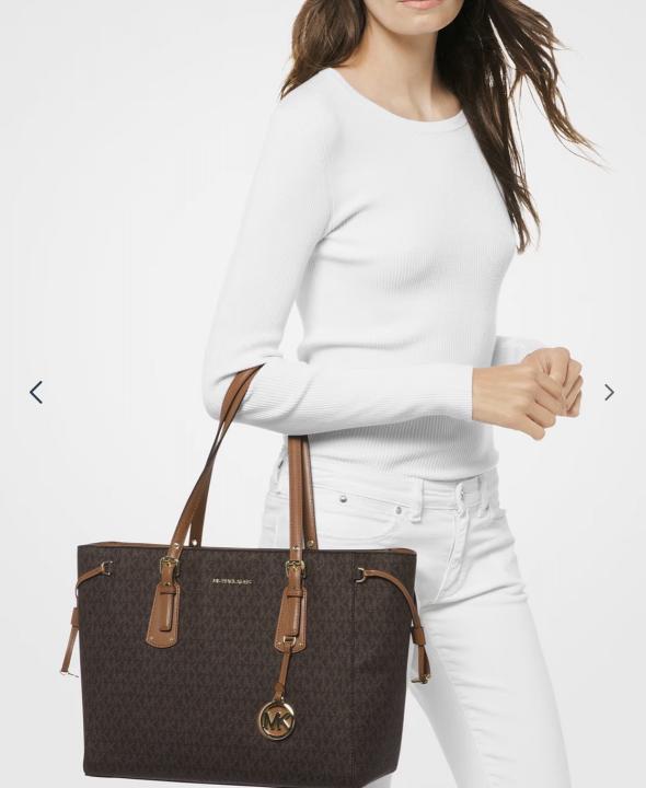 Michael Kors Voyager Brown Tote With Dust Cover