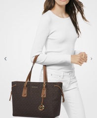 Michael Kors Voyager Brown Tote With Dust Cover