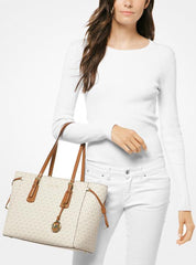 Michael Kors Voyager Beige Brown Tote With Dust Cover