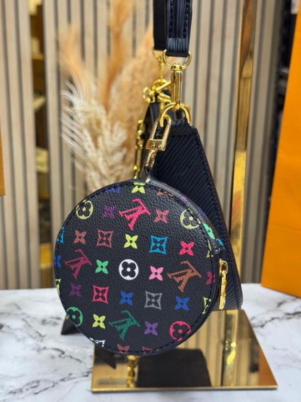 Louis Vuitton Epi Marellini Shoulder Bag With Double OG Box And Dust Bag Including Carry Bag (Black)