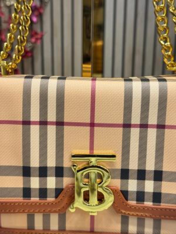 Burberry TB Monogram Quilted Shoulder Bag With Box And Dust Bag