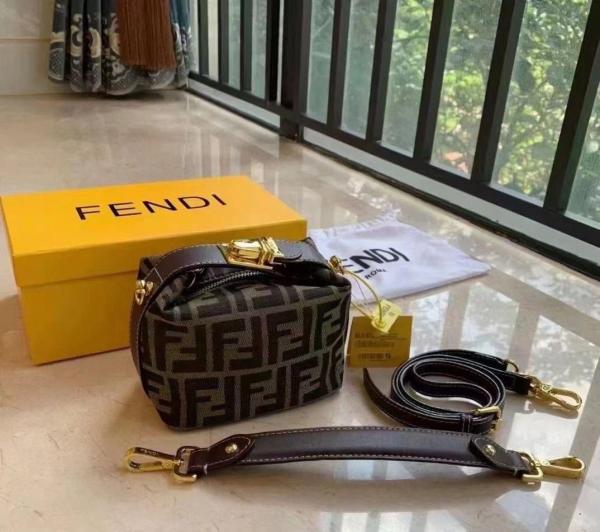 Fendi vintage mini bag with OG box (f3399-coffe)