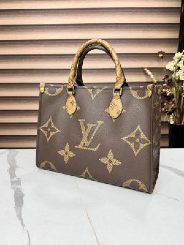 Louis Vuitton On The Go Medium Tote Bag With Box Dust bag Bill 5815