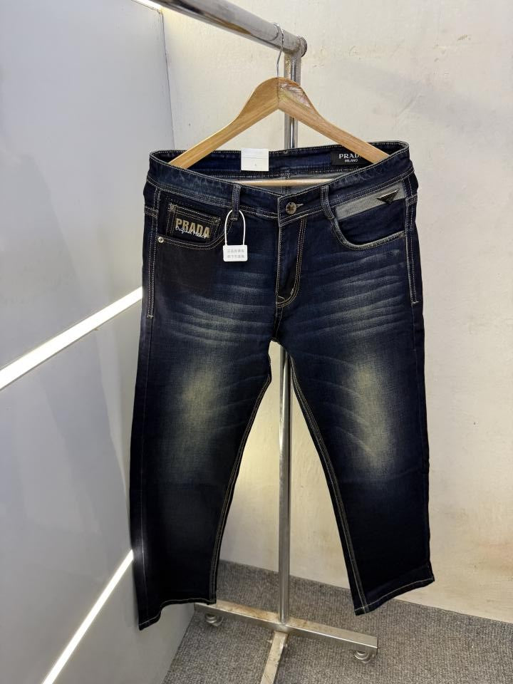 PRADA PREMIUM BLUE DENIM JEANS STRAIGHT FIT LENGHT 41