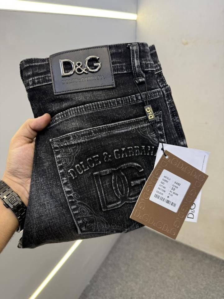 D&G PREMIUM BLACK DENIM JEANS REGULAR FIT LENGHT 39