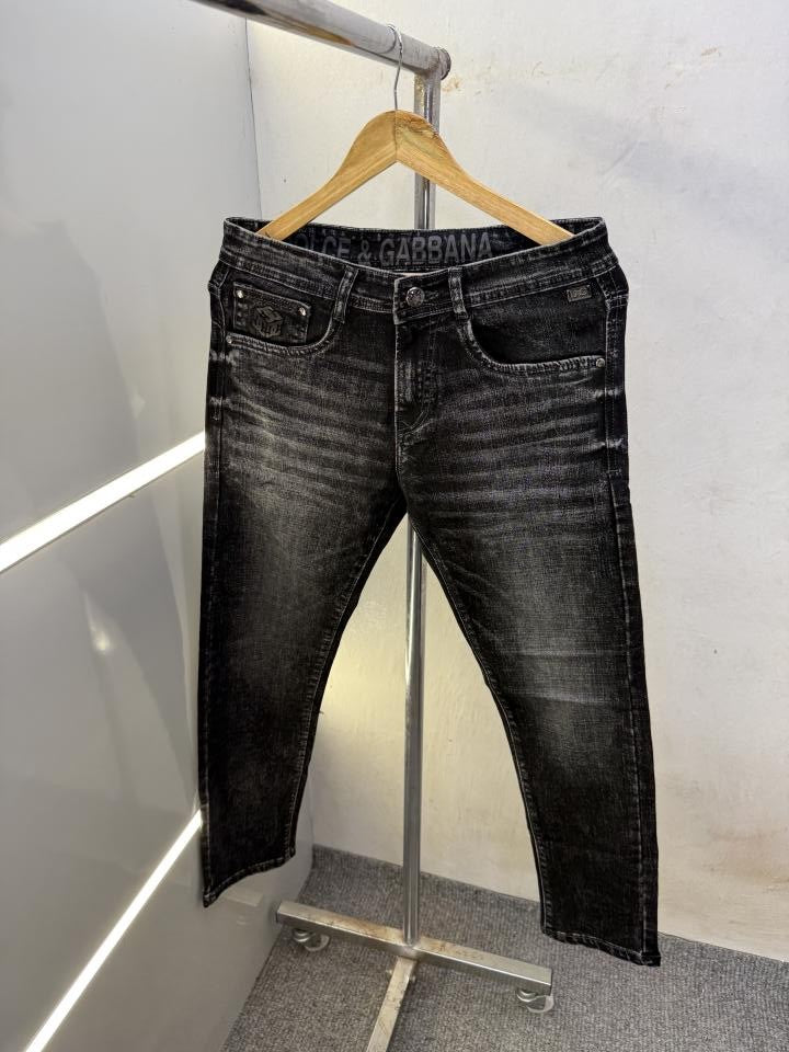 D&G PREMIUM BLACK DENIM JEANS REGULAR FIT LENGHT 39