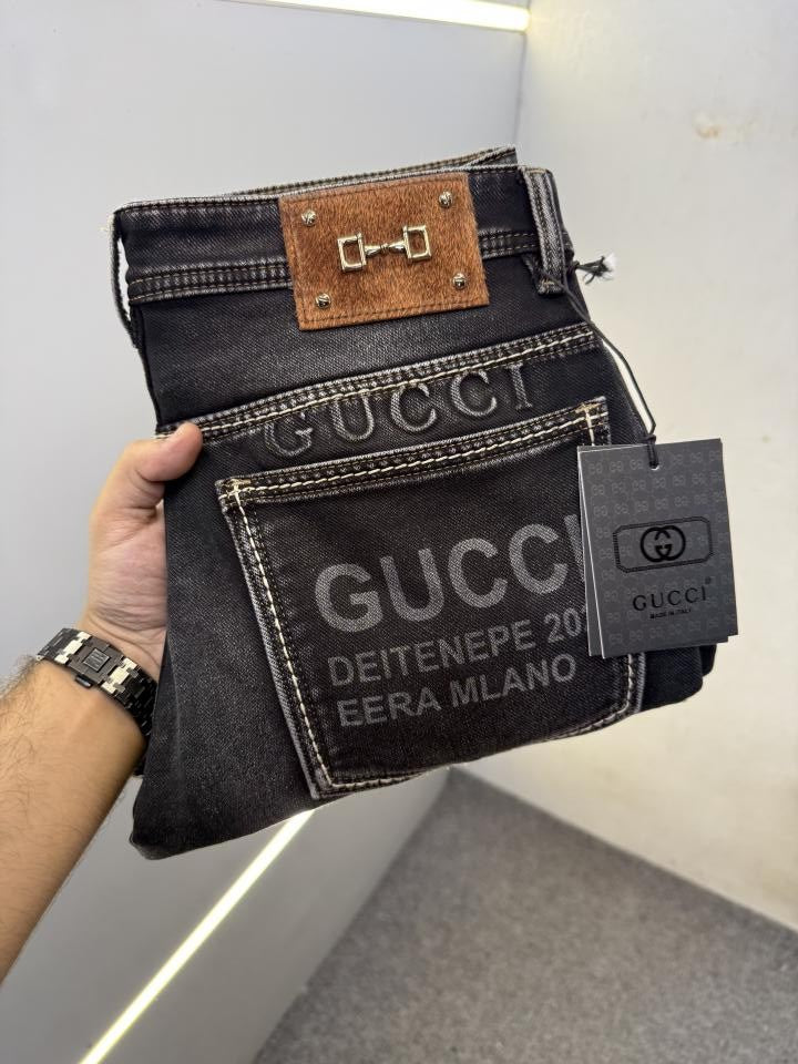 GUCCI PREMIUM BLACK DENIM JEANS