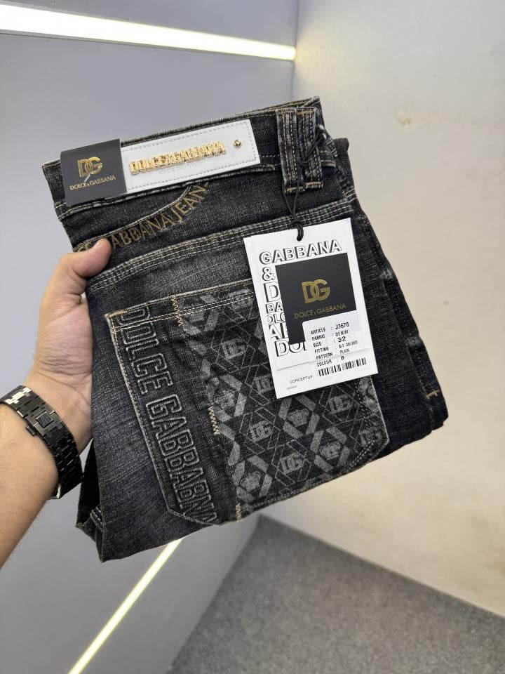 D&G PREMIUM GREY DENIM JEANS STRAIGHT FIT LENGHT 41