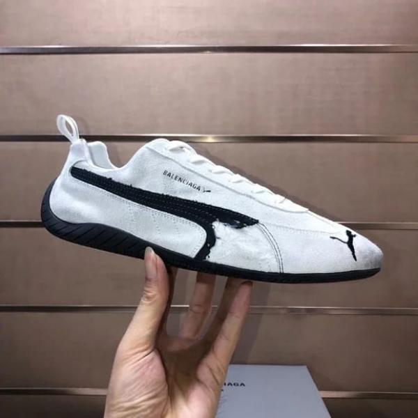 Balenciaga x Puma White and Black Athletic Shoes