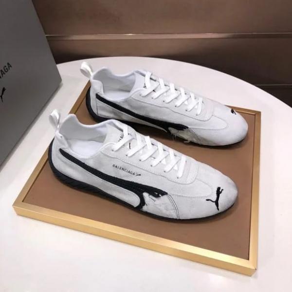Balenciaga x Puma White and Black Athletic Shoes