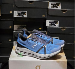 On Cloud surfer Trail running shoe in the Niagara Glacier