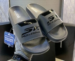 SKECHERS hyper burst pickleball slide BLACK GREY