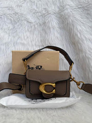 Coach Tabby 12 Brown Monogram Mini With Original Box (6806 Black Brown)