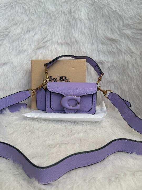 Coach Tabby 12 Purple Monogram Mini With Original Box (6806 Purple)