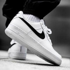 airforce 1 low white black swoosh 439