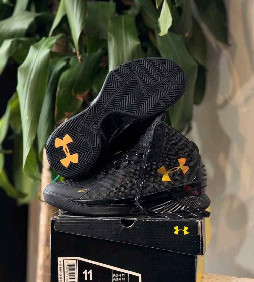 UNDER ARMOUR UA CURRY 1 GOLD BANNER BLACKOUT