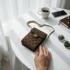 Chanel mobile holder cum sling bag with box 6048
