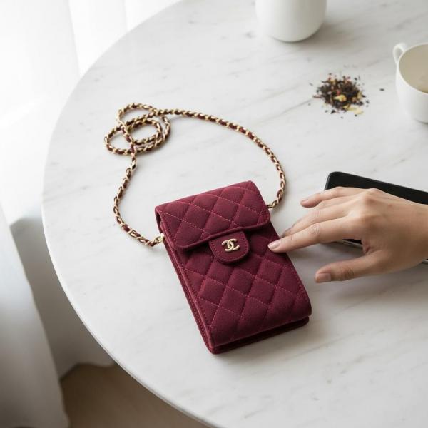 Chanel mobile holder cum sling bag with box 6050